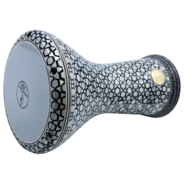 New Gawharet El Fan Classic 17" Mother of Pearl Darbuka Drum with Magic Zircon
