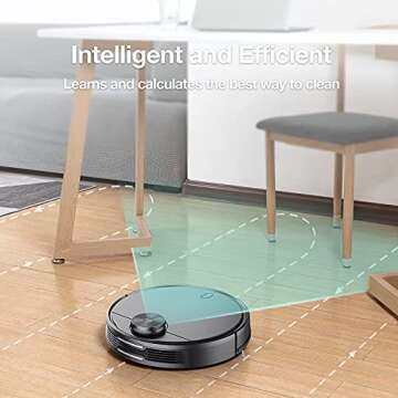 WYZE Robot Vacuum with LIDAR Mapping Technology, 2100Pa Suction, No-go Zone, Wi-Fi Connected, Self-C...