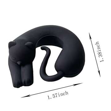 LB-LAIBA Cat Wine Glass Charms Tags, Animal Silicone Drink Marker Wine Glass Charms for Party Champa...