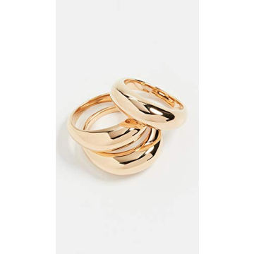 Soko Women's Gold Fanned Stacking Rings Set of 6