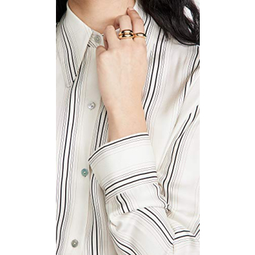 Soko Women's Gold Fanned Stacking Rings Set of 6