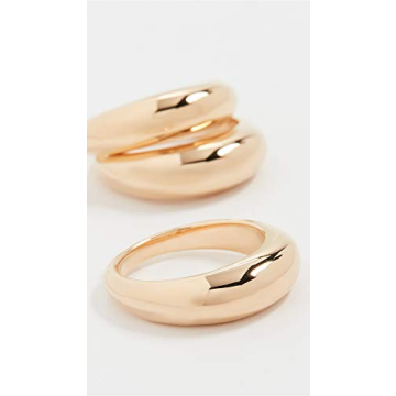 Soko Women's Gold Fanned Stacking Rings Set of 6