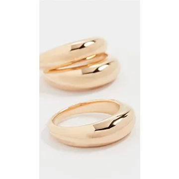 Soko Women's Gold Fanned Stacking Rings Set of 6