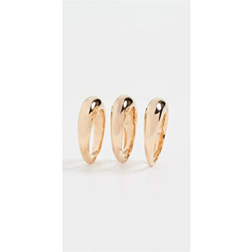 Soko Women's Gold Fanned Stacking Rings Set of 6