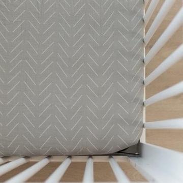 Luxuriously Soft Desert Sage Muslin Crib Sheet for Optimal Baby Comfort, Stylish Nursery Design