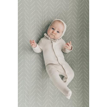 Desert Sage Muslin Crib Sheet by Mebie Baby, Soft & Durable