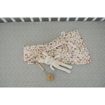 Desert Sage Muslin Crib Sheet by Mebie Baby, Soft & Durable