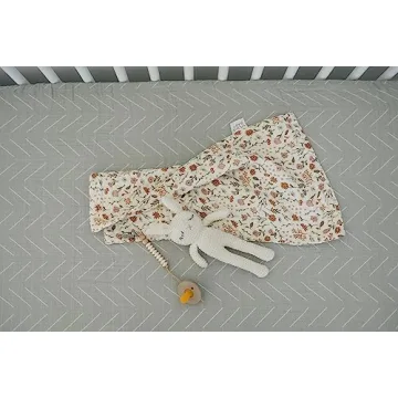 Desert Sage Muslin Crib Sheet by Mebie Baby, Soft & Durable