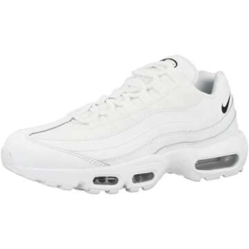 NIKE Women's Running Shoe, White Black White, 8.5