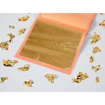 Slofoodgroup 24 Karat Edible Gold Leaf Sheets for Crafting
