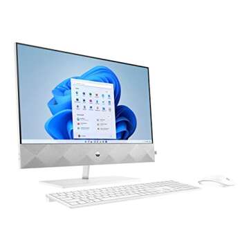 HP Pavilion 27-inch All-in-One Desktop, 10th Gen Intel i7-10700T Processor, 16 GB RAM, 1 TB SSD Stor...