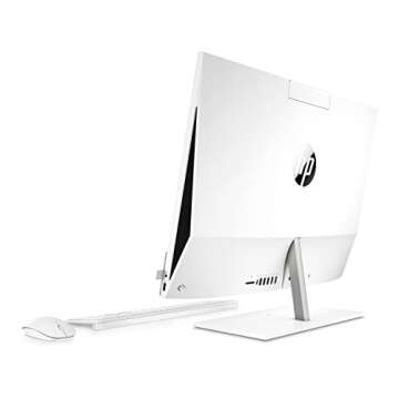 HP Pavilion 27-inch All-in-One Desktop, 10th Gen Intel i7-10700T Processor, 16 GB RAM, 1 TB SSD Storage, Full HD IPS Touchscreen, Windows 10 Home, Wireless Keyboard and Mouse Combo (27-d0080, 2020)