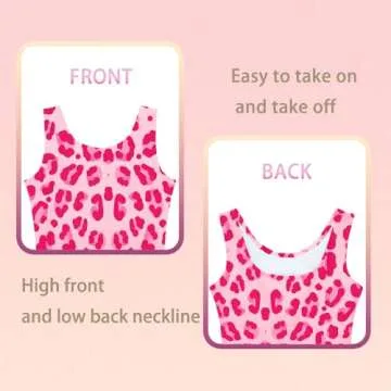 speerise High Stretch Gymnastics Leotards for Girls with Hair Scrunchie, Unitard Kids Short Tank Bik...