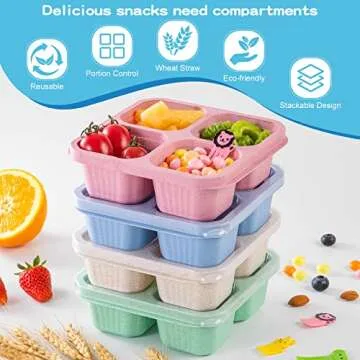 T TRIPLOG Bento Snack Boxes for Kids and Adults