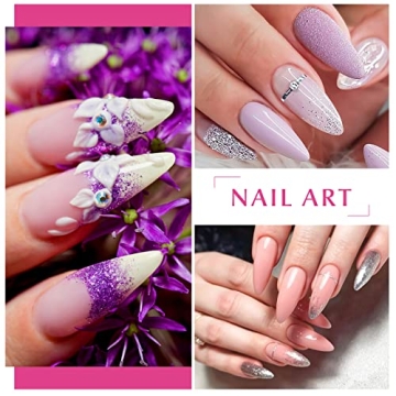 AORAEM 240PCS Clear Almond Nails for DIY Nail Art