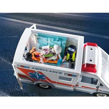 Playmobil Ambulance with Accessories and 3 Figures