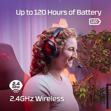 HyperX Cloud III Wireless Gaming Headsets with Microphone Noise Cancellation DTS Headphone:X 120-Hou...