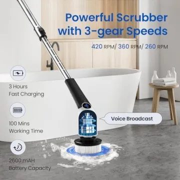 Jorking Electric Spin Scrubber - Efficient Cordless Cleaning Solution