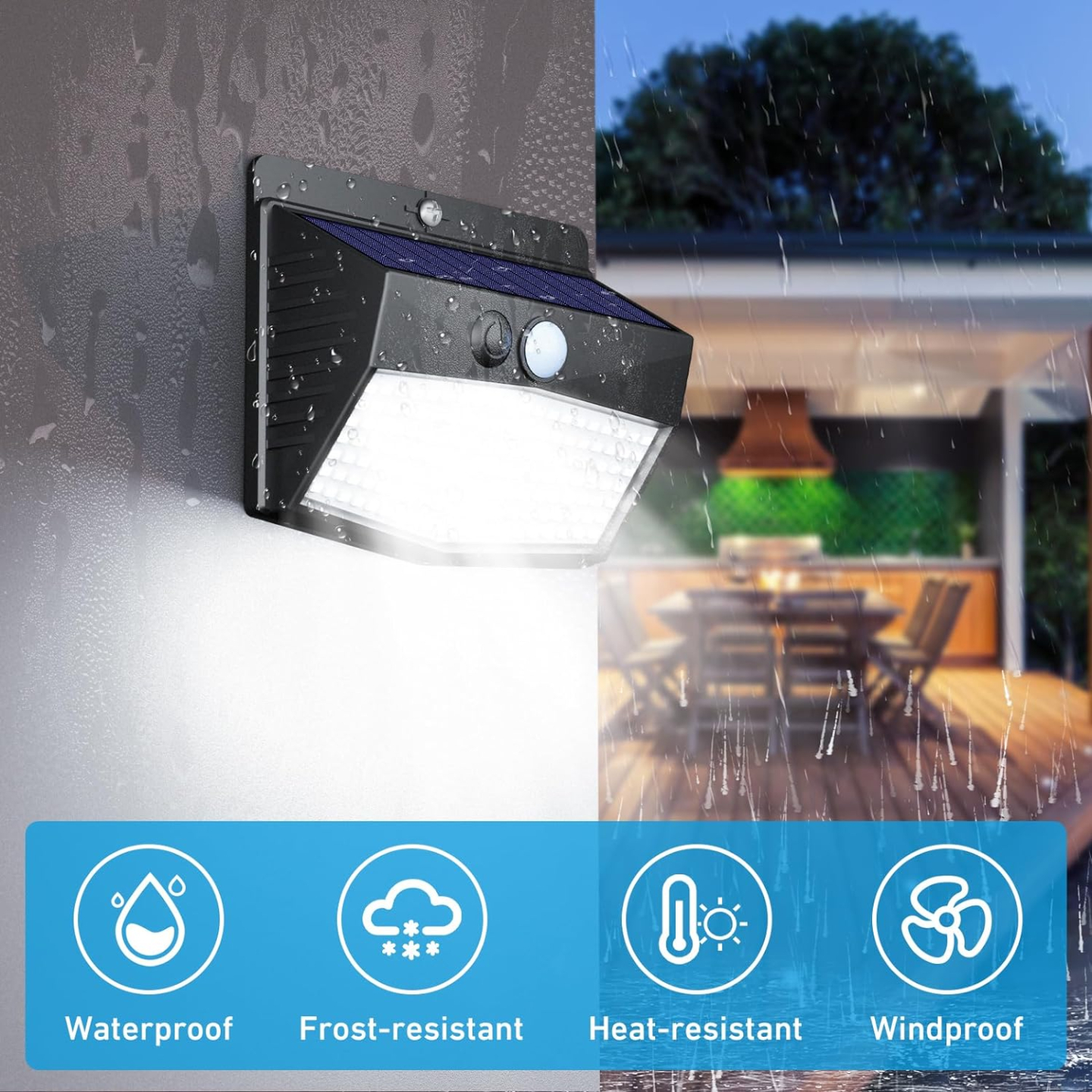 Solar Outdoor Motion Sensor Lights - 6 Pack Waterproof