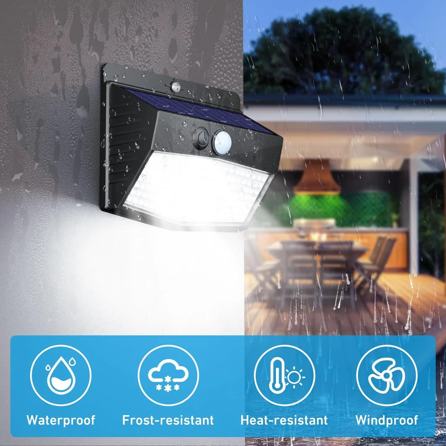Solar Outdoor Motion Sensor Lights - 6 Pack Waterproof