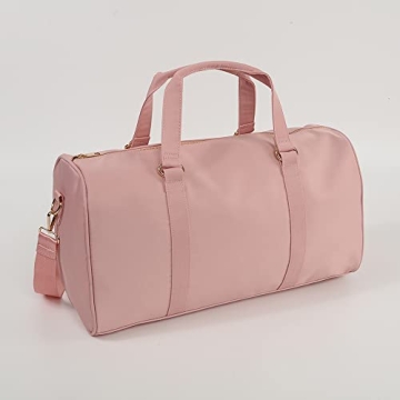 Kaymey Young Teens Travel Duffel Weekender Bag,Weekend Sports Gym Bag Travel Men Womens (9#Pink)