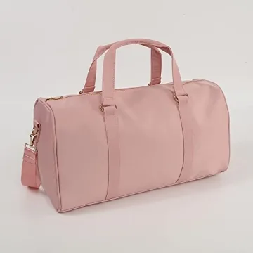 Kaymey Young Teens Travel Duffel Weekender Bag,Weekend Sports Gym Bag Travel Men Womens (9#Pink)