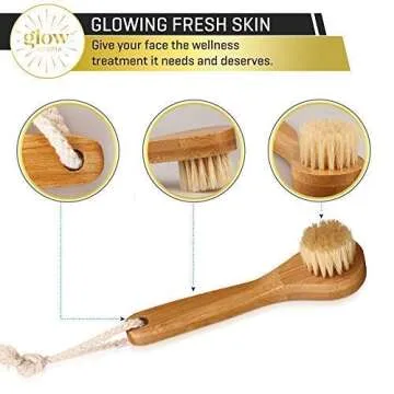5 Piece Dry Brushing Body Brush Set for Skin Wellness
