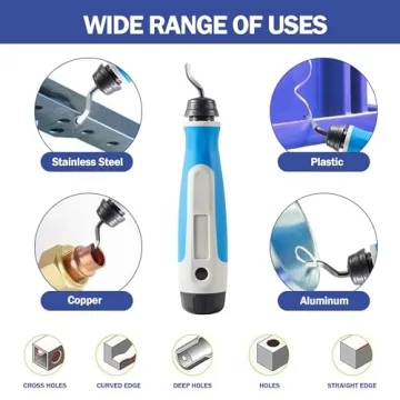 MAVAST Silicone Deburring Tool with 21 High-Speed Steel Blades Blue