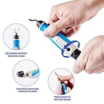 MAVAST Silicone Deburring Tool with 21 High-Speed Steel Blades Blue