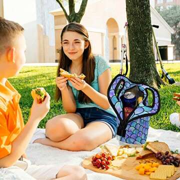 Naanle Mermaid Scale Insulated Lunch Bag for All