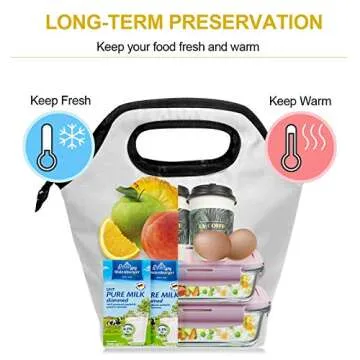 Naanle Mermaid Scale Insulated Lunch Bag for All