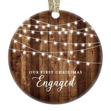 DIGIBUDDHA Engagement Keepsake Gifts First Christmas Engaged Ornament Newly Engaged Couple 1st Holid...