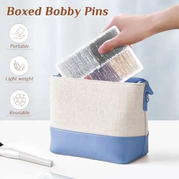 Bobby Pins, 500 Pcs Bobby Pins Brown Blonde Black Hair, 2 Inch Premium Bobby Pin, Secure Hold Bobby Pins with store box, Hair Pins for Women and Girls