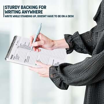 To Do List Notepad 8.5x11" - Has Multiple Functional Sections - Large Size, 52 Sheets - Spiral Daily Planner Notebook - Task Checklist Organizer Agenda Pad for Work, Note and Todo Organization