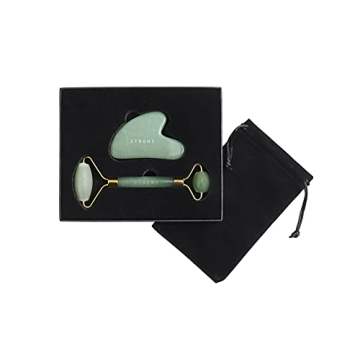 ETHONS Jade Roller & Gua Sha Set - 2 in 1 Skin Rejuvenation Tools