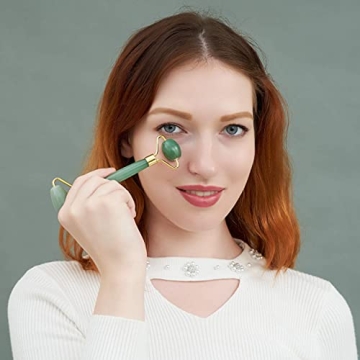 ETHONS Jade Roller & Gua Sha Set - 2 in 1 Skin Rejuvenation Tools