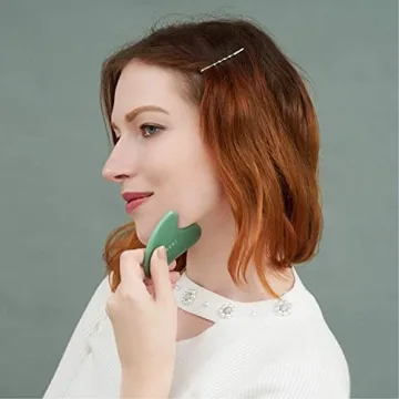 ETHONS Jade Roller & Gua Sha Set - 2 in 1 Skin Rejuvenation Tools