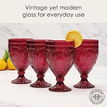 Fitz and Floyd Elegant Trestle Goblets Set of 4