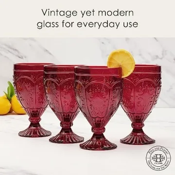 Fitz and Floyd Elegant Trestle Goblets Set of 4