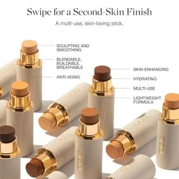 Ogee Sculpted Complexion Foundation Stick (Banyan 3.0W - Medium Light, Golden Undertones) Full Coverage Foundation Makeup - Instantly Balance & Even Complexion - 70% Organic Ingredients