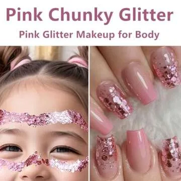 Go Ho Pink Glitter Gel for Concerts and Festivals