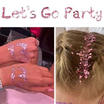 Go Ho Pink Glitter Gel for Concerts and Festivals