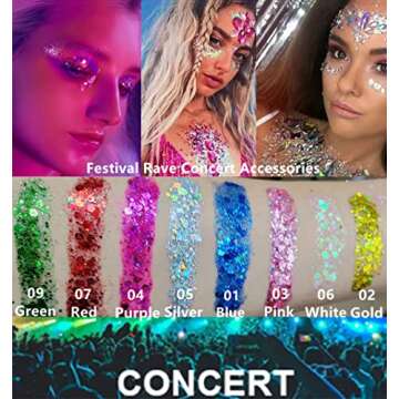 Go Ho Pink Glitter Gel for Concerts and Festivals