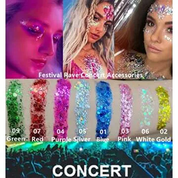 Go Ho Pink Glitter Gel for Concerts and Festivals