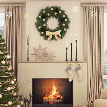 MDLUU Cast Iron Candlesticks, Tall Taper Candle Holders, Decorative Candle Stand for Mantle, Living Room, Dining Room, Set of 3