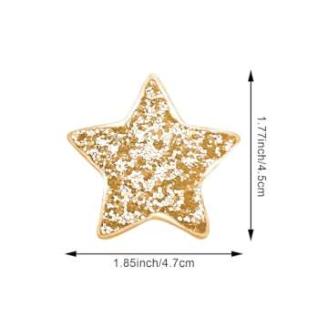 8PCS 4th of July Hair Clips, Star Hair Clips Glitter American Flag Patriotic Independence Day Hair Accessories for Women Girls Red Blue Silver Star Hair Barrettes