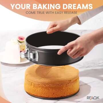 RFAQK 10 Inch Nonstick Springform Pan for Perfect Baking