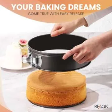 RFAQK 10 Inch Nonstick Springform Pan for Perfect Baking