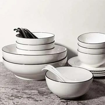 Wareland Soup Spoons Set of 6 – Black Ceramic Elegance