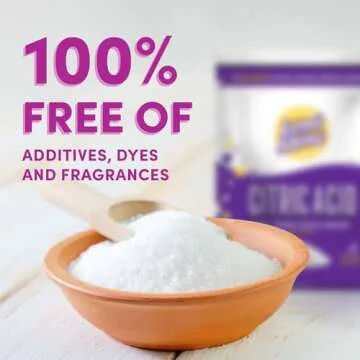 Lemi Shine 100% Citric Acid Powder l Pure Food-Grade Flavor Enhancer & All-Natural Preservative | Fragrance Free Citric Acid for Mini Bath Bombs, Cooking, & Canning, 8 oz. Bag